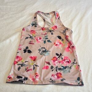 Athleta Floral Tank Top - Pink and Black